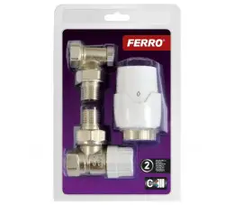 Ferro komplet termostatyczny kątowy 1/2” ZTM21