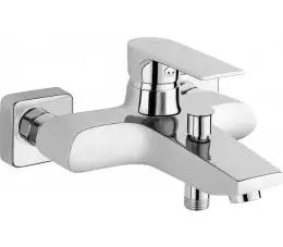 Ferro Algeo Square bateria wannowa ścienna, chrom