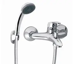 Ferro Basic bateria wannowa ścienna, chrom
