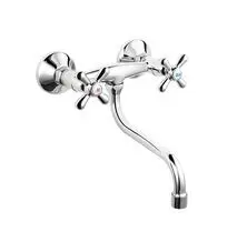 Ferro Retro New bateria zlewozmywakowa ścienna, chrom