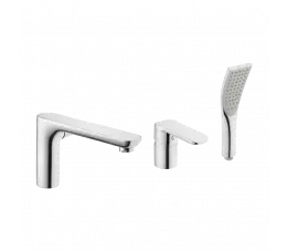 Invena Siros bateria wannowa 3-otworowa, chrom