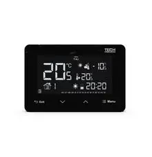 TECH Sterowniki przewodowy regulator pokojowy dwustanowy podtynkowy ST- 293 v3, kolor czarny