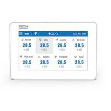 TECH Sterowniki przewodowy panel kontrolny z modułem WiFi (montaż podtynkowy) M- 9R, kolor: biały