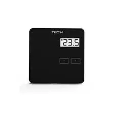 TECH Sterowniki przewodowy regulator pokojowy dwustanowy dedykowany R- 10b, kolor: czarny