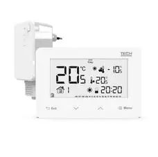 TECH Sterowniki bezprzewodowy regulator pokojowy dwustanowy podtynkowy ST-293 v2, kolor: czarny