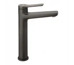 Ferro Stratos Black bateria umywalkowa nablatowa, czarna