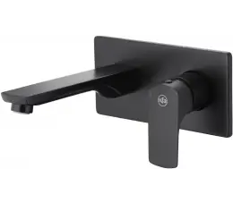 KFA Mokait Black bateria umywalkowa podtynkowa, czarna