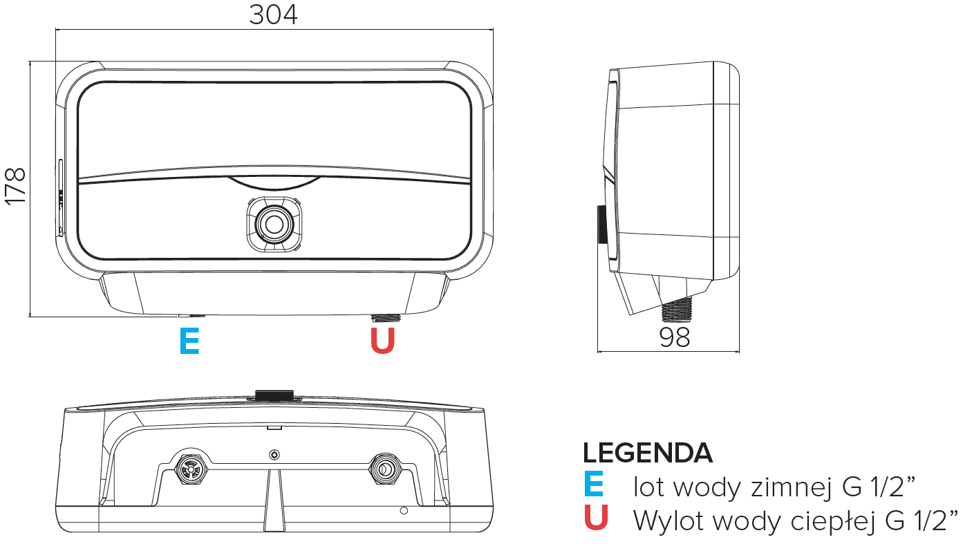 Ariston przeplywowy elektryczny podgrzewacz wody Aures Slim Multi - SM ...