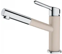 Franke bateria zlewozmywakowa Orbit z wyciąganą wylewką, chrom/ orzech