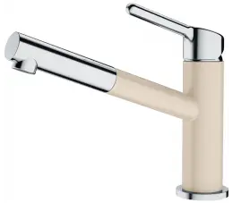 Franke bateria zlewozmywakowa Orbit z wyciąganą wylewką, chrom/ beż