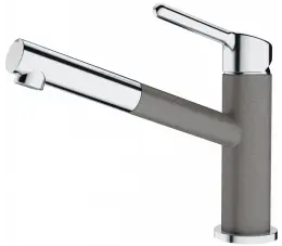 Franke bateria zlewozmywakowa Orbit z wyciąganą wylewką, chrom/ kamienny szary
