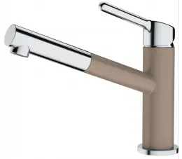 Franke bateria zlewozmywakowa Orbit z wyciąganą wylewką, chrom/ cappuccino