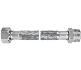 Ferro wąż w oplocie ze stali odpornej na korozję z uszczelką 1/2”, nakrętno - wkrętny 90 cm