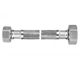 Ferro wąż w oplocie ze stali odpornej na korozję 3/4” × 1/2”, nakrętno - nakrętny 35 cm