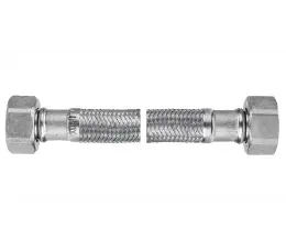 Ferro wąż w oplocie ze stali odpornej na korozję 3/8”×3/8”, nakrętno - nakrętny 80 cm