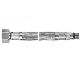 Ferro wąż w oplocie ze stali odpornej na korozję 3/8”×M10×1, z krótką końcówką 60 cm