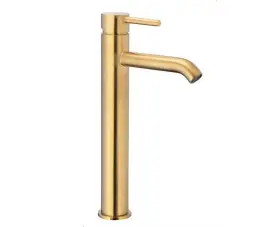 KFA Moza Brushed Gold bateria umywalkowa nablatowa, złoty szczotkowany