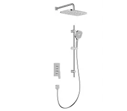 KFA Malaga podtynkowy zestaw prysznicowy z baterią 3 funkcyjną i natryskiem przesuwnym, chrom