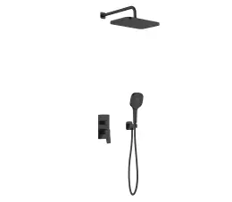 KFA Malaga podtynkowy zestaw prysznicowy z baterią 3 funkcyjną, czarny