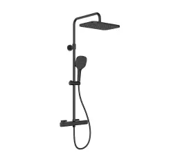 KFA Malaga deszczownia z baterią termostatyczną, czarna