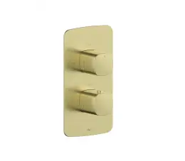 KFA Malaga bateria prysznicowa podtynkowa termostatyczna, złota