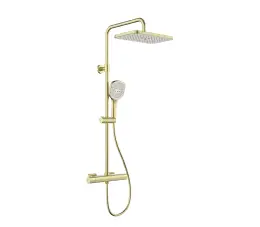KFA Malaga deszczownia z baterią termostatyczną, złota