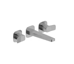 KFA Malaga bateria umywalkowa podtynkowa 3-otworowa ,metaliczny szary