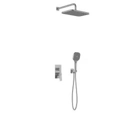 KFA Malaga podtynkowy zestaw prysznicowy z baterią 3 funkcyjną, metaliczny szary