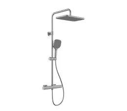 KFA Malaga deszczownia z baterią termostatyczną, metaliczny szary