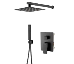 INVENA PAROS ZESTAW PODTYNKOWY Z BATERIĄ PODTYNKOWĄ 2F CZarny