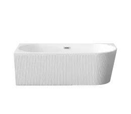 INVENA WANNA WOLNOST. PRZYŚCIENNA LEWA RYFLOWANA 170 CM GLAMOUR SYF.CHROM